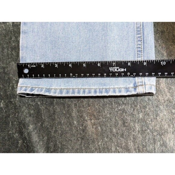 Distressed Low Rise Straight Leg Jeans Angel Kiss Size 5/27 Y2K Grunge - Picture 5 of 8